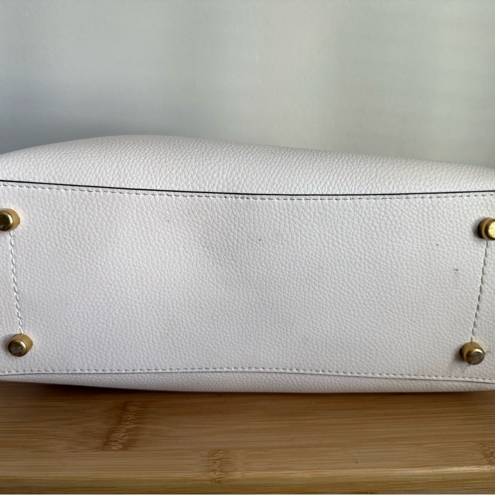 Coach Willow Colorblock Beige Leather Shoulder Bag - Picture 7 of 8